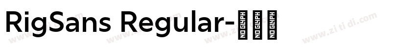 RigSans Regular字体转换 RigSans Regular字体转换